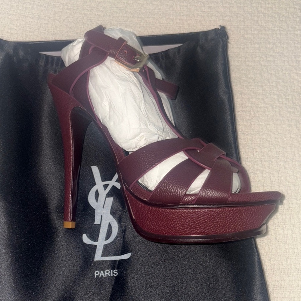 Yves Saint Laurent Deep Wine Red Heels